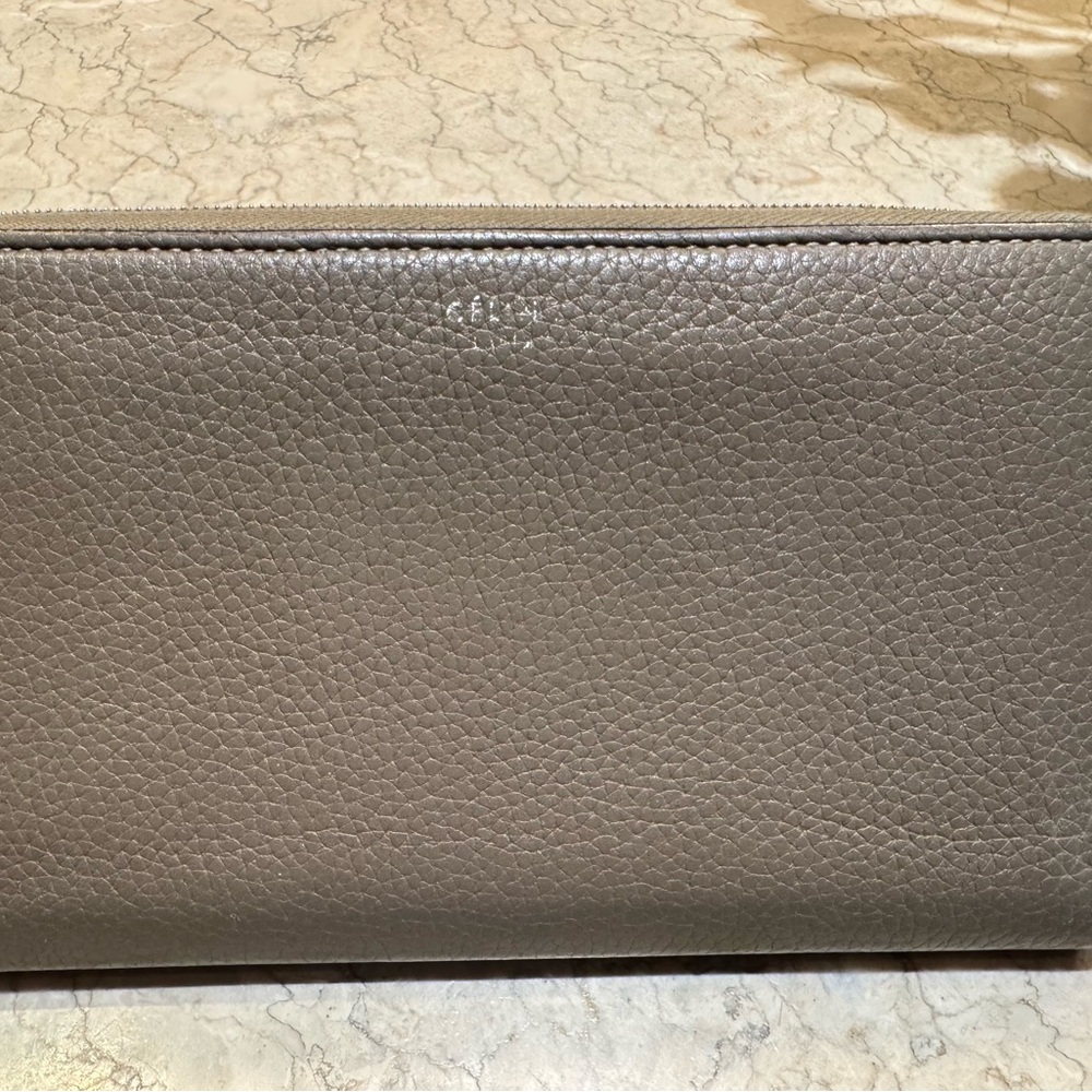 Céline Taupe Leather Wallet
